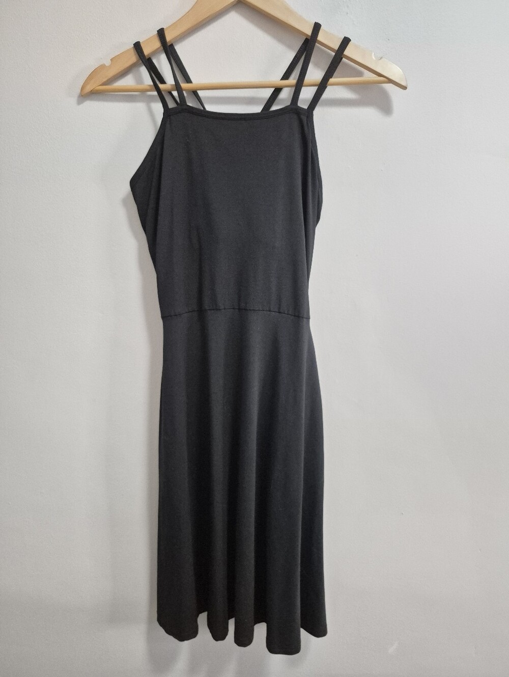 Pact Black Shelf Bra Strappy Mini Dress Size Medium